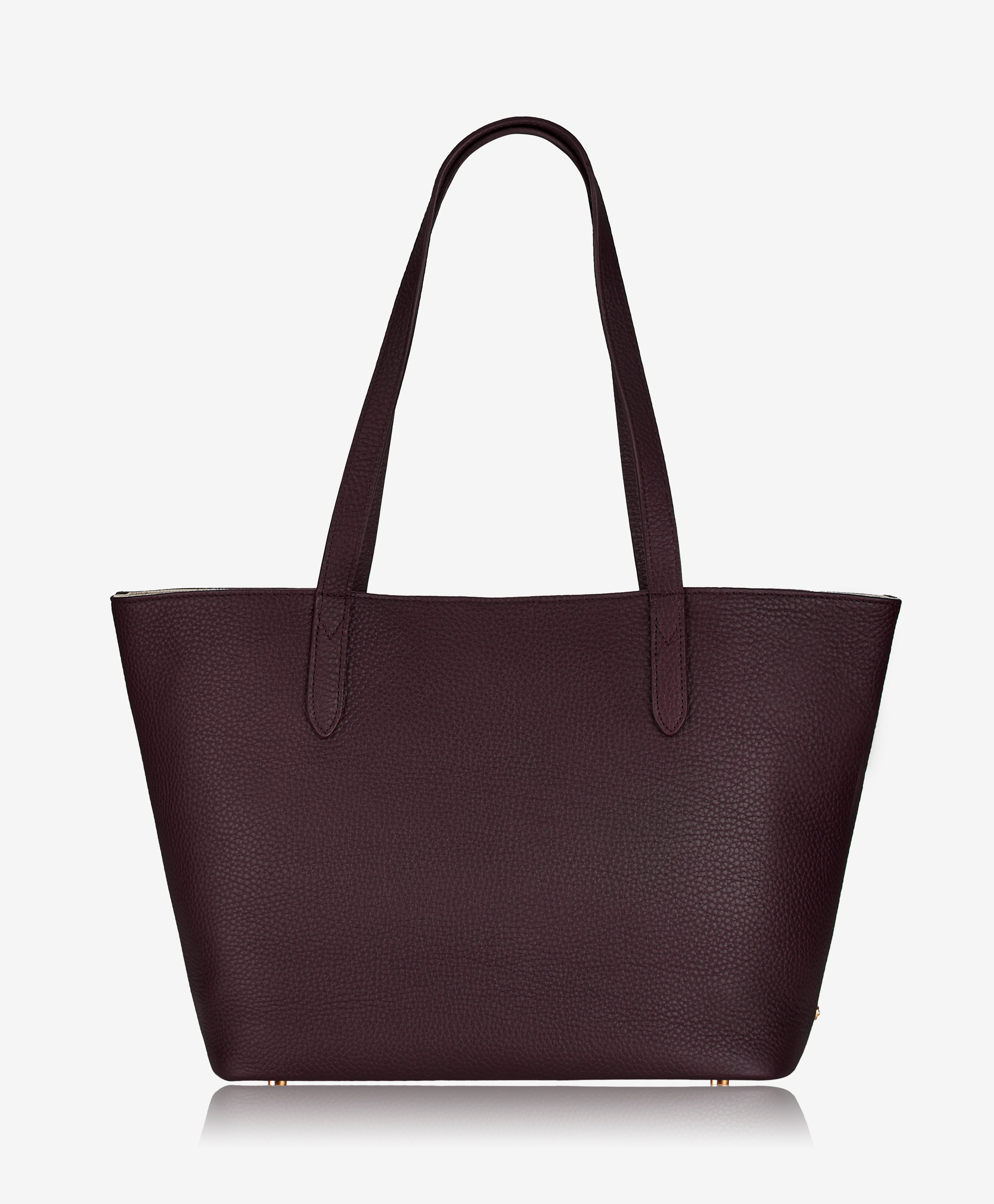 GiGi New York Teddie Tote Camel Pebble Grain Leather