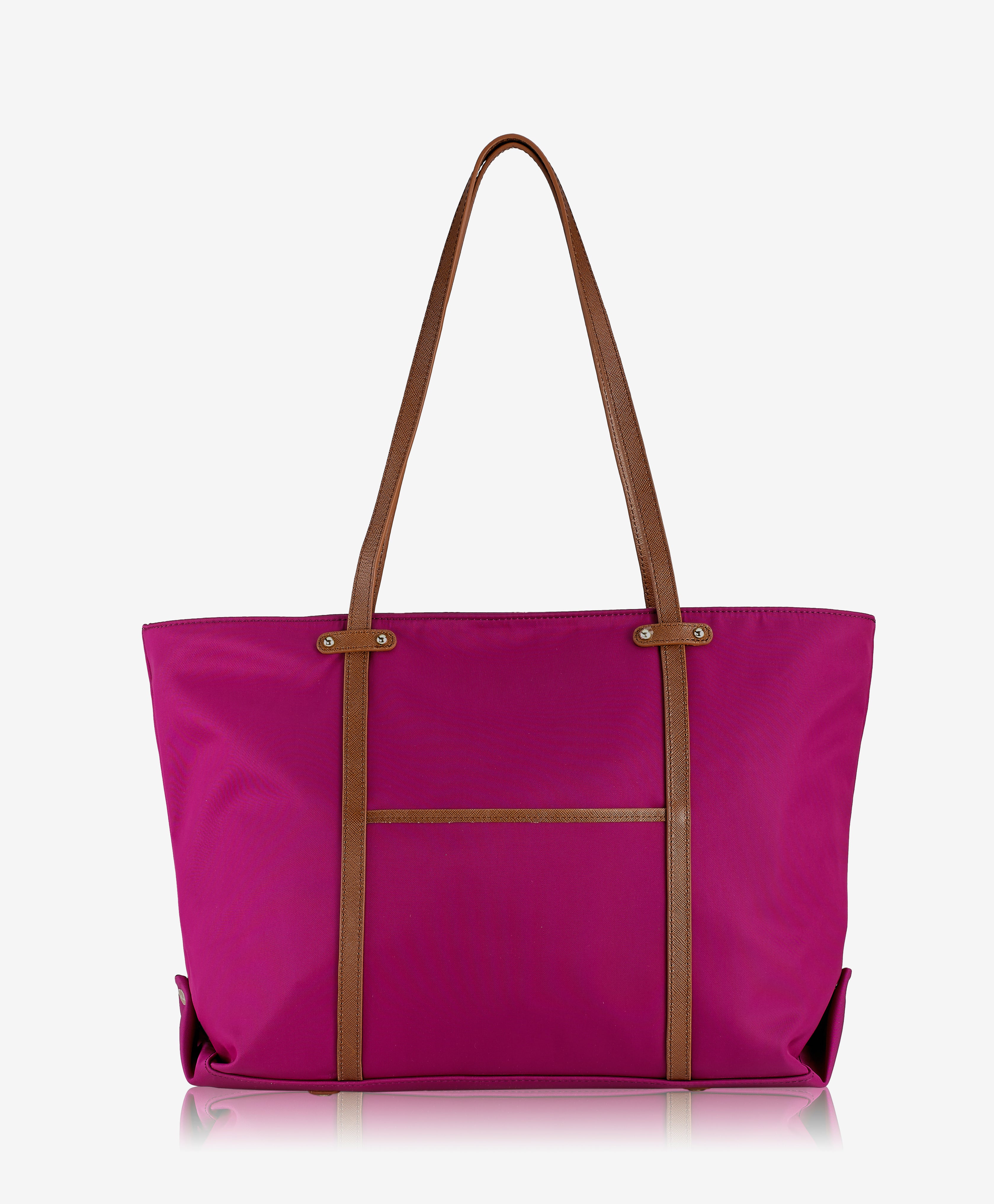 GiGi New York Pink Union Square Tote Italian Nylon Pink Italian Nylon