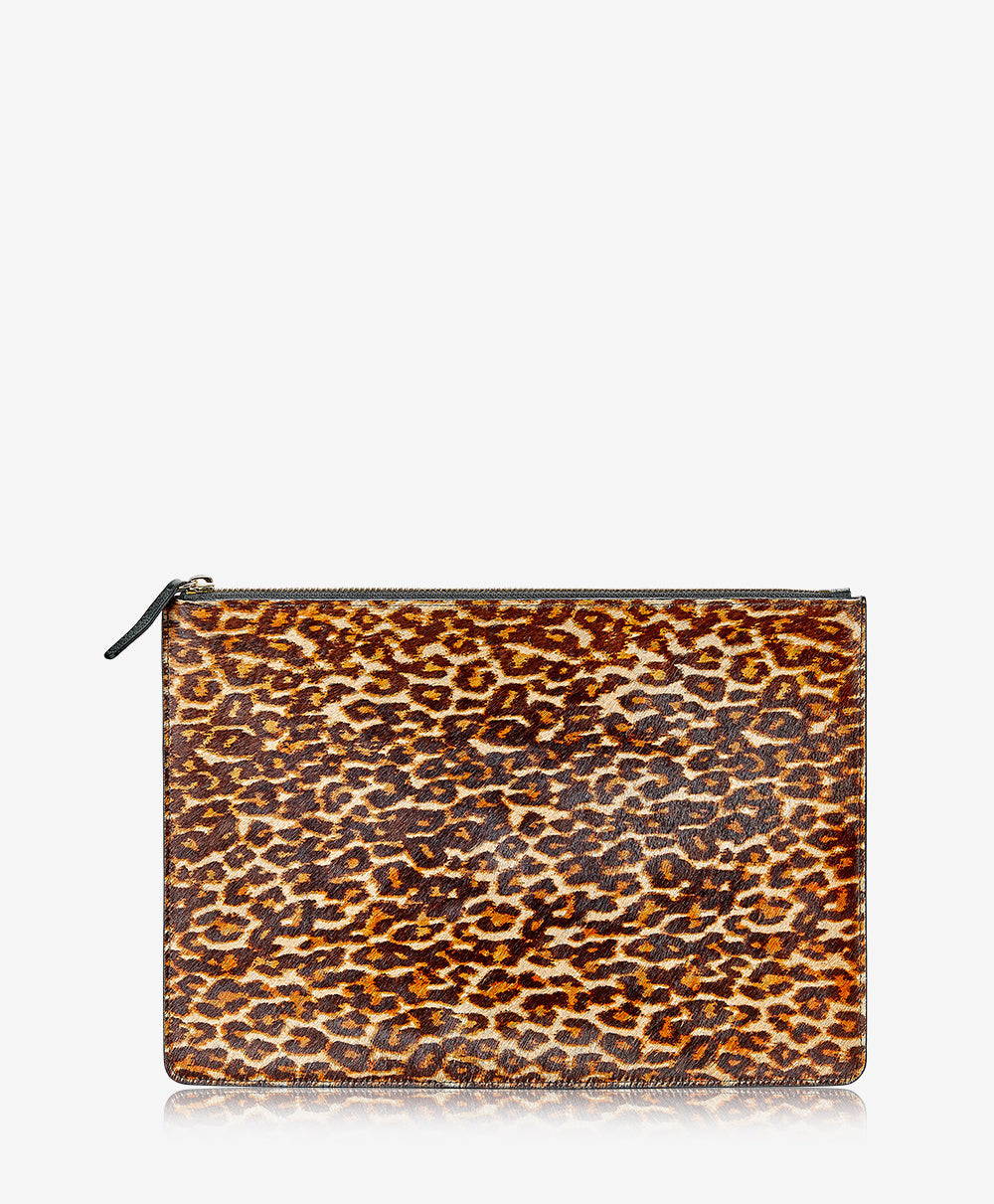 GiGi New York Uber Clutch Leopard Haircalf