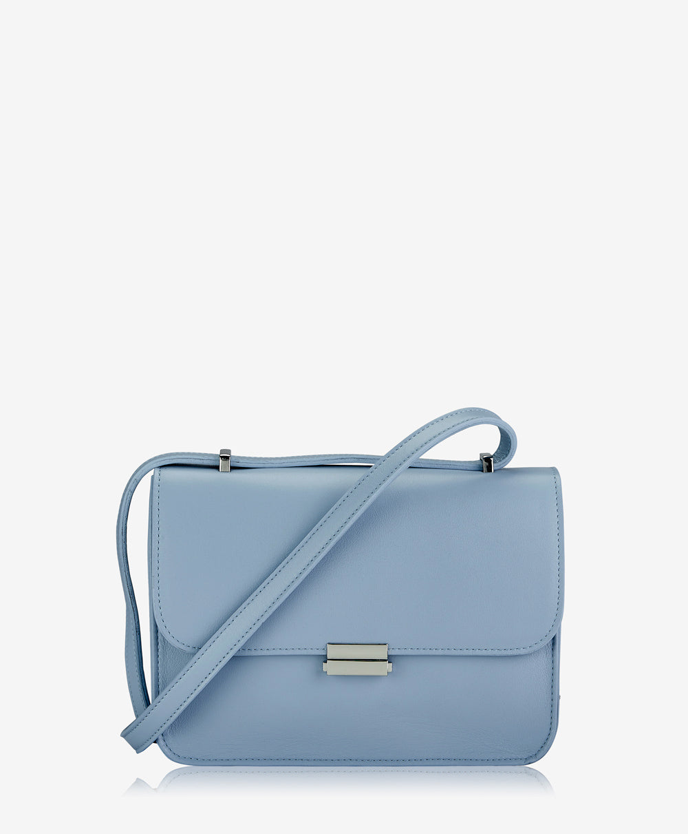 GiGi New York Abbot Crossbody Sky Italian Calfskin Leather