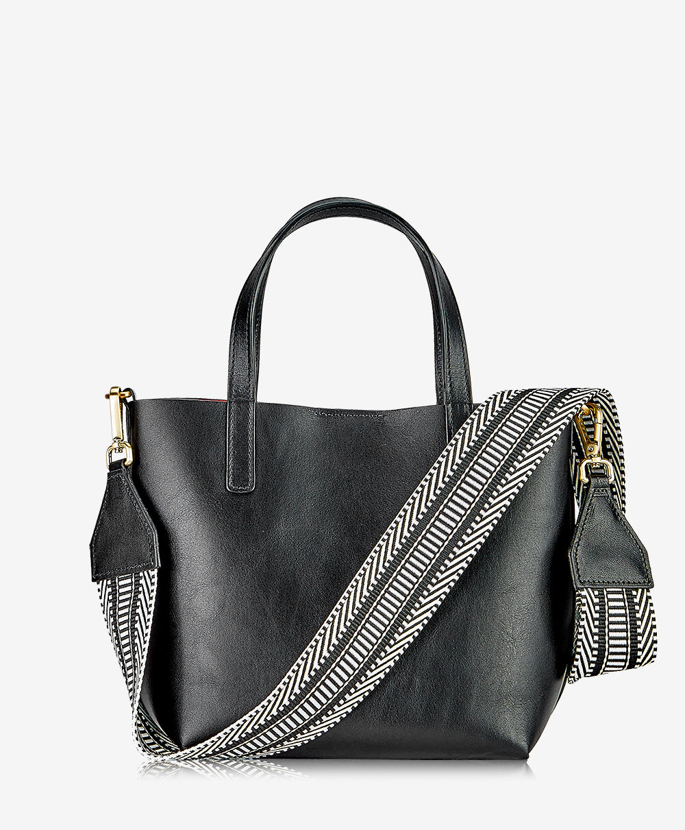 GiGi New York Alex Mini Tote Black Italian