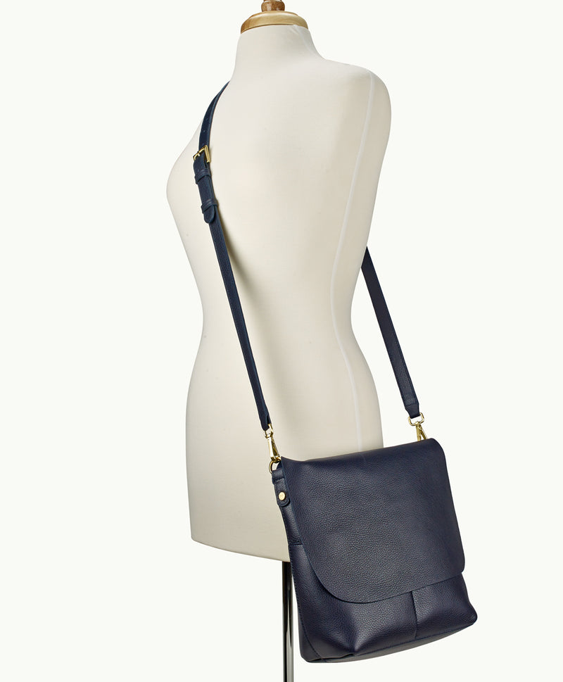 Andie Crossbody | Navy Napa Luxe Leather – GiGi New York