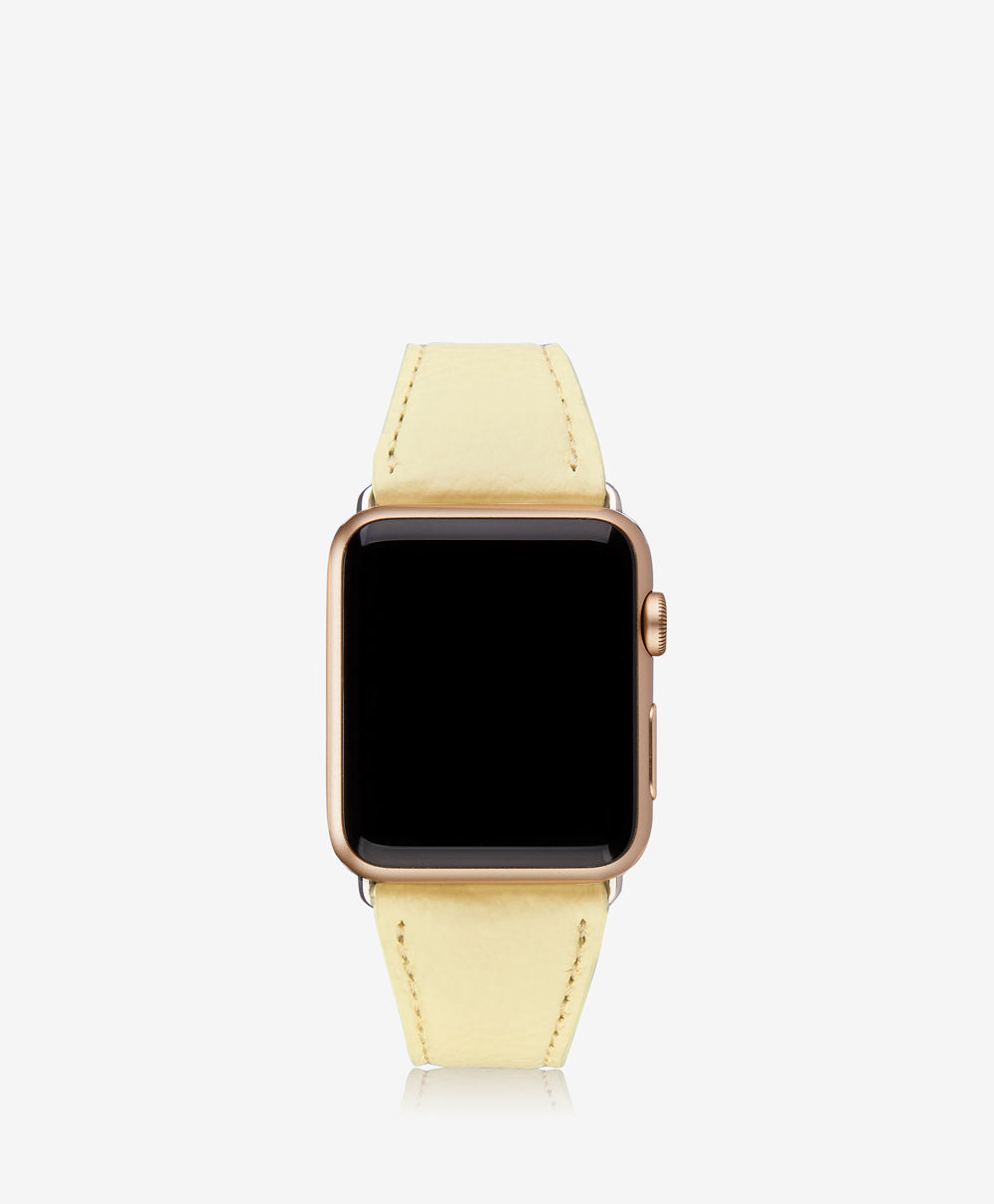 GiGi New York Large Apple Watch Band Chiffon Pebble Grain Leather