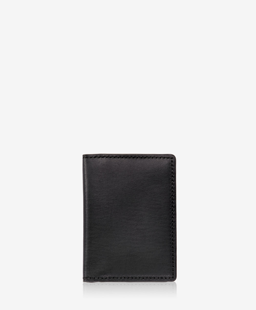 GiGi New York Card Case With ID Holder Black Vachetta Leather