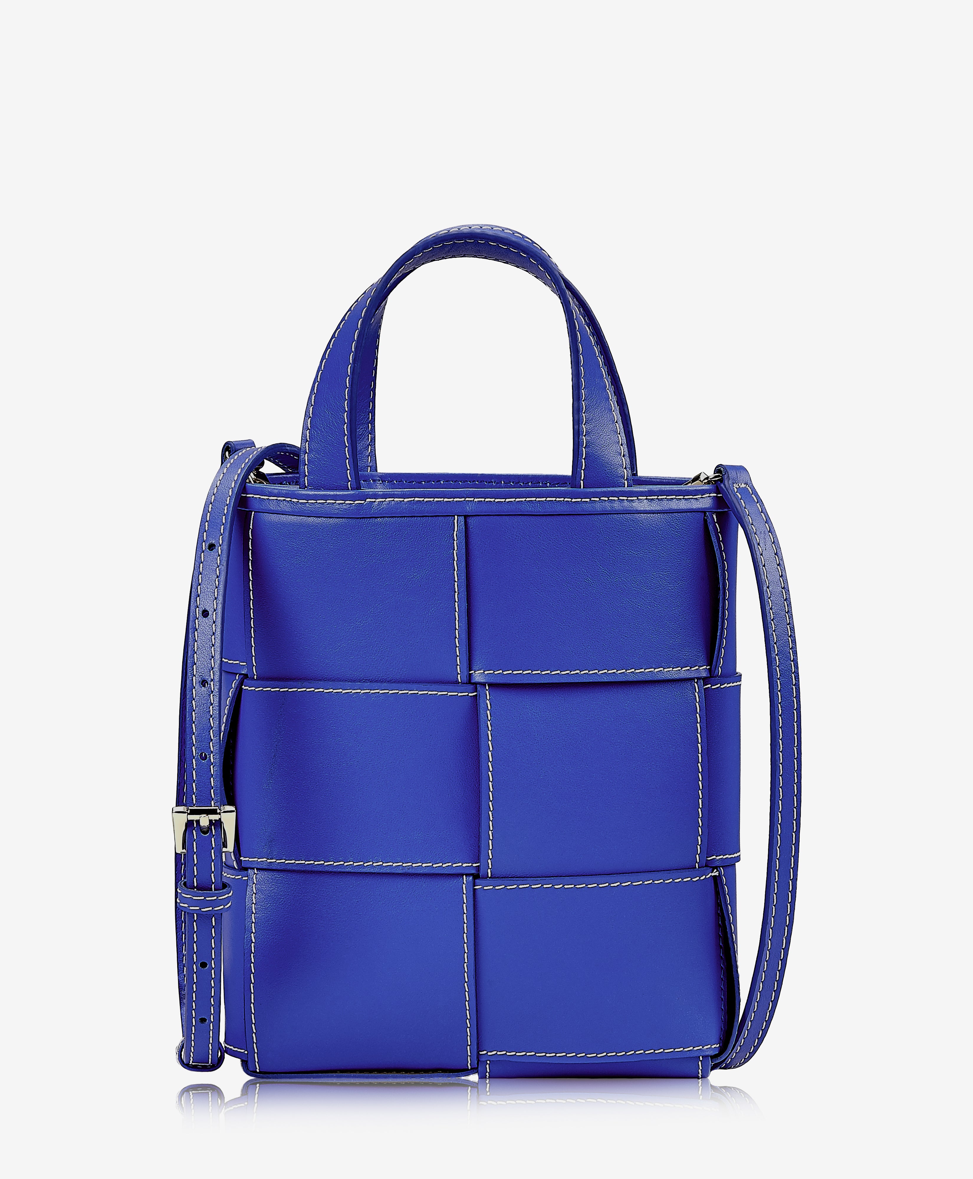 GiGi New York Chloe Mini Shopper Cobalt Italian Calfskin Leather