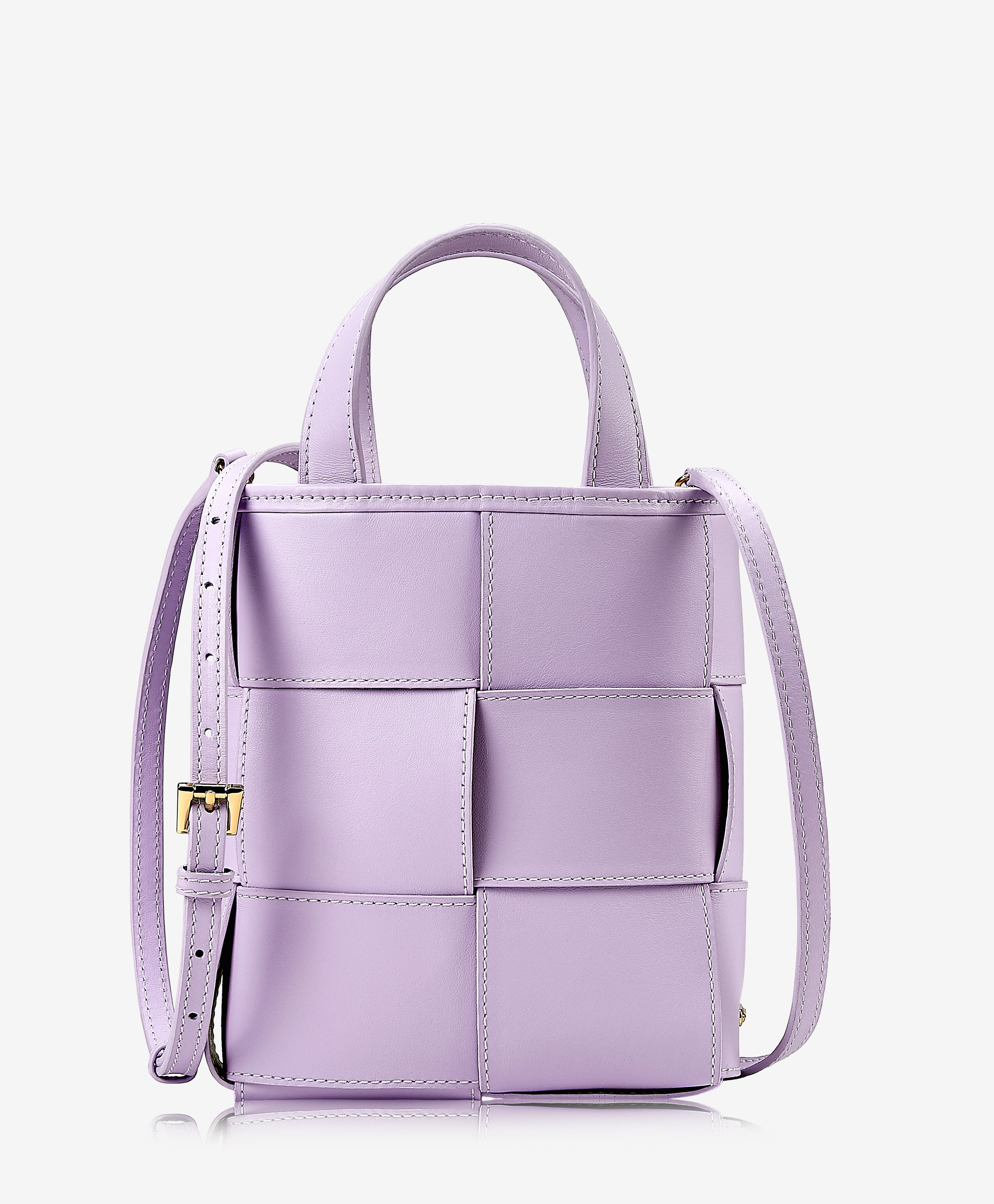 GiGi New York Chloe Mini Shopper Lilac Italian Calfskin Leather
