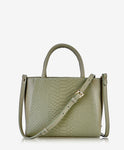 Dylan Mini Tote Sage Embossed Python Leather