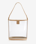 Virginia Hobo Clear Tote With Leather Trim
