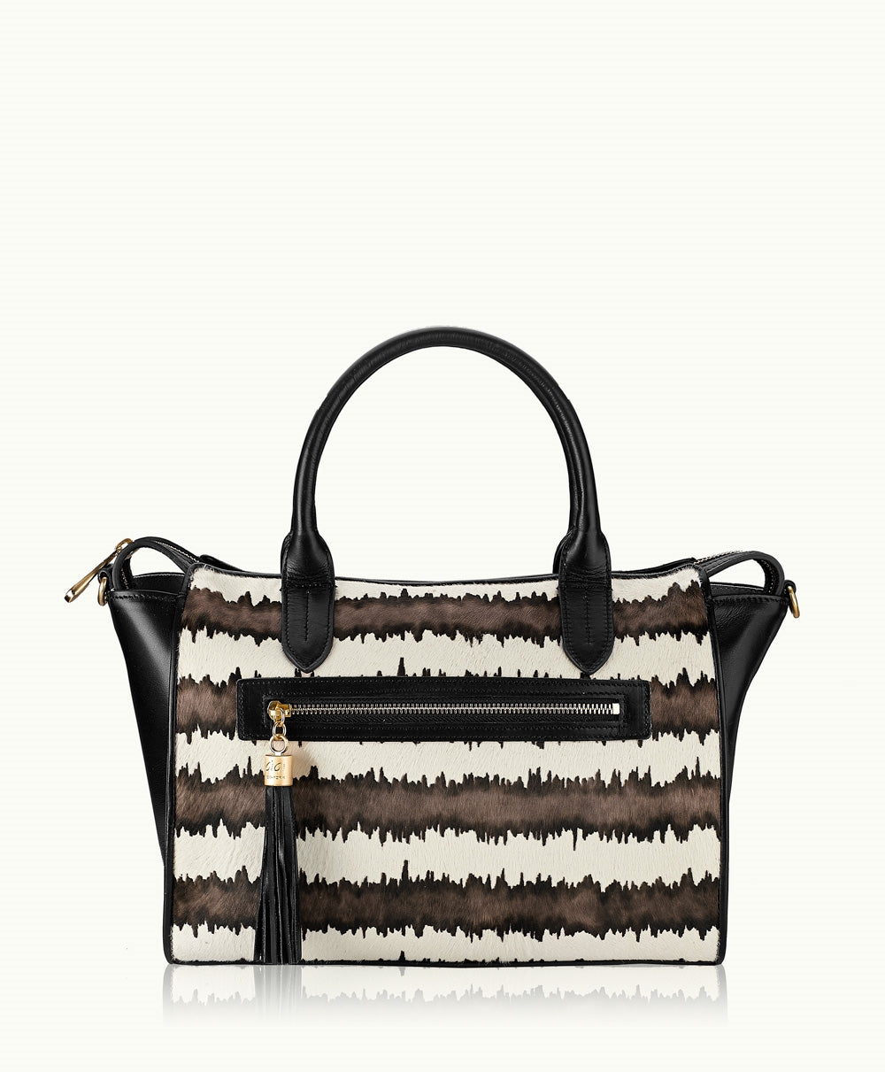 GiGi New York Grace Satchel Printed Haircalf