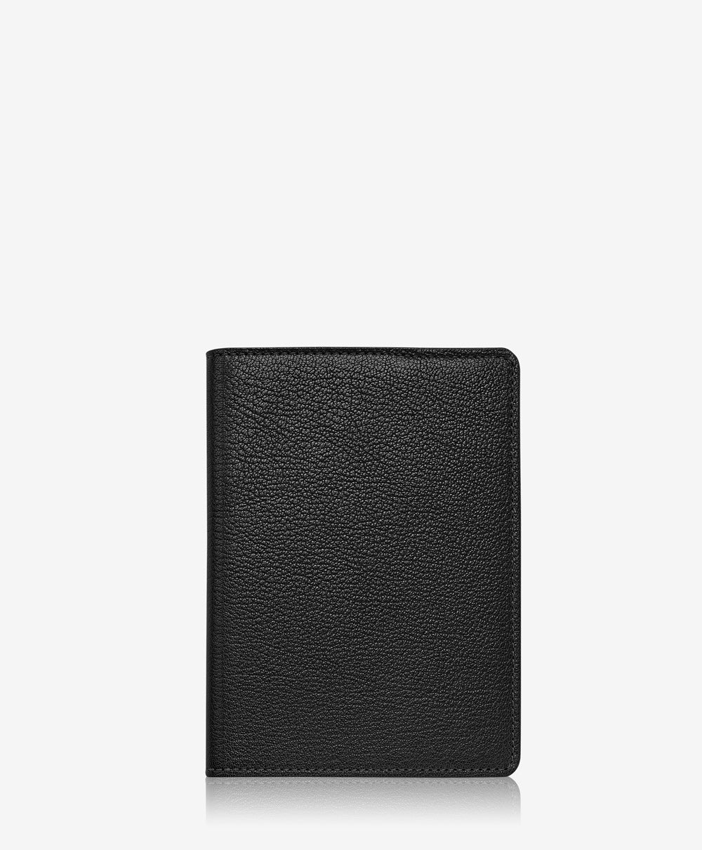 GiGi New York 7' Wire-O-Notebook Black Goatskin