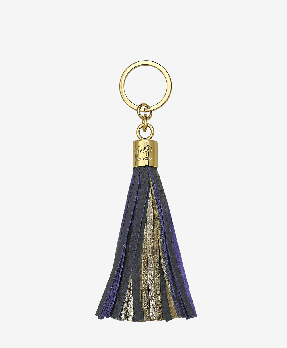 Andar The Tassel Keychain, Jet Black, Small, Leather