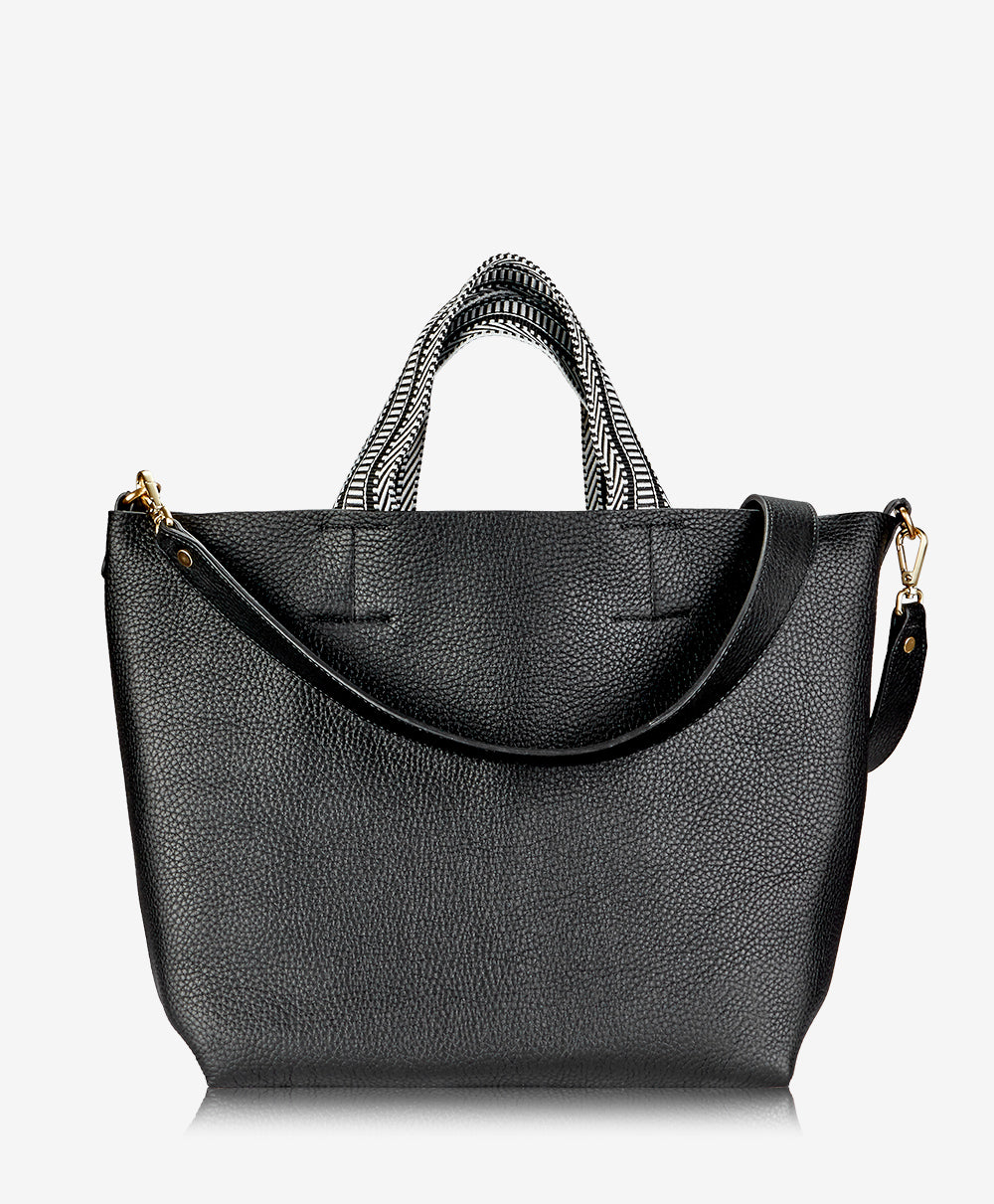 GiGi New York Leigh Tote Black Pebble Grain Leather