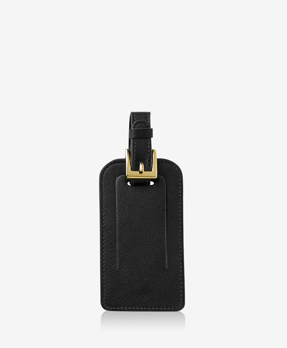 GiGi New York Luggage Tag Black Traditional Leather