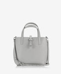 Mini Luna Tote Light Gray Italian Calfskin Leather