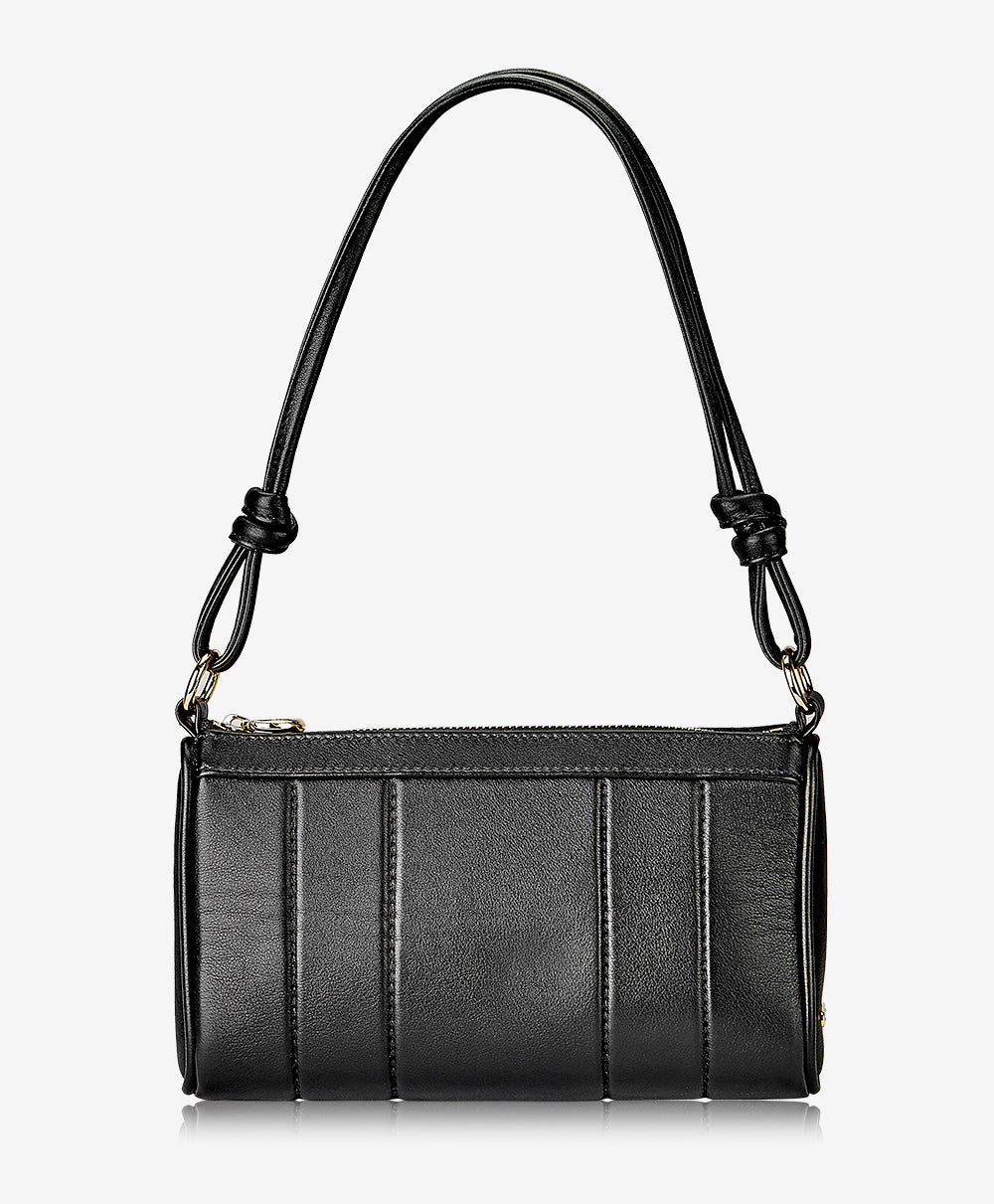 GiGi New York Maggie Shoulder Bag Black Italian Calfskin Leather
