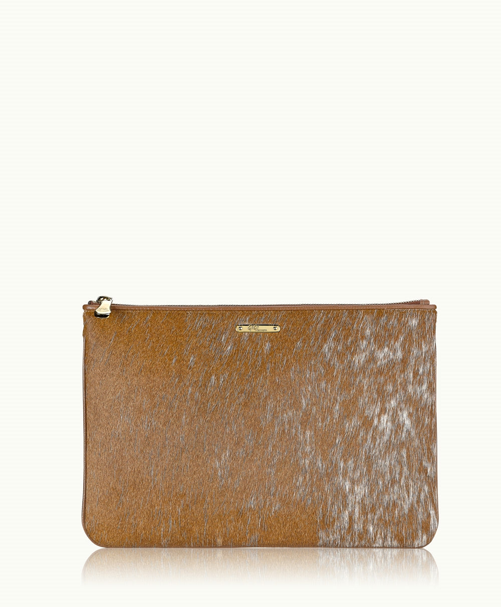 GiGi New York Uber Clutch Natural Haircalf