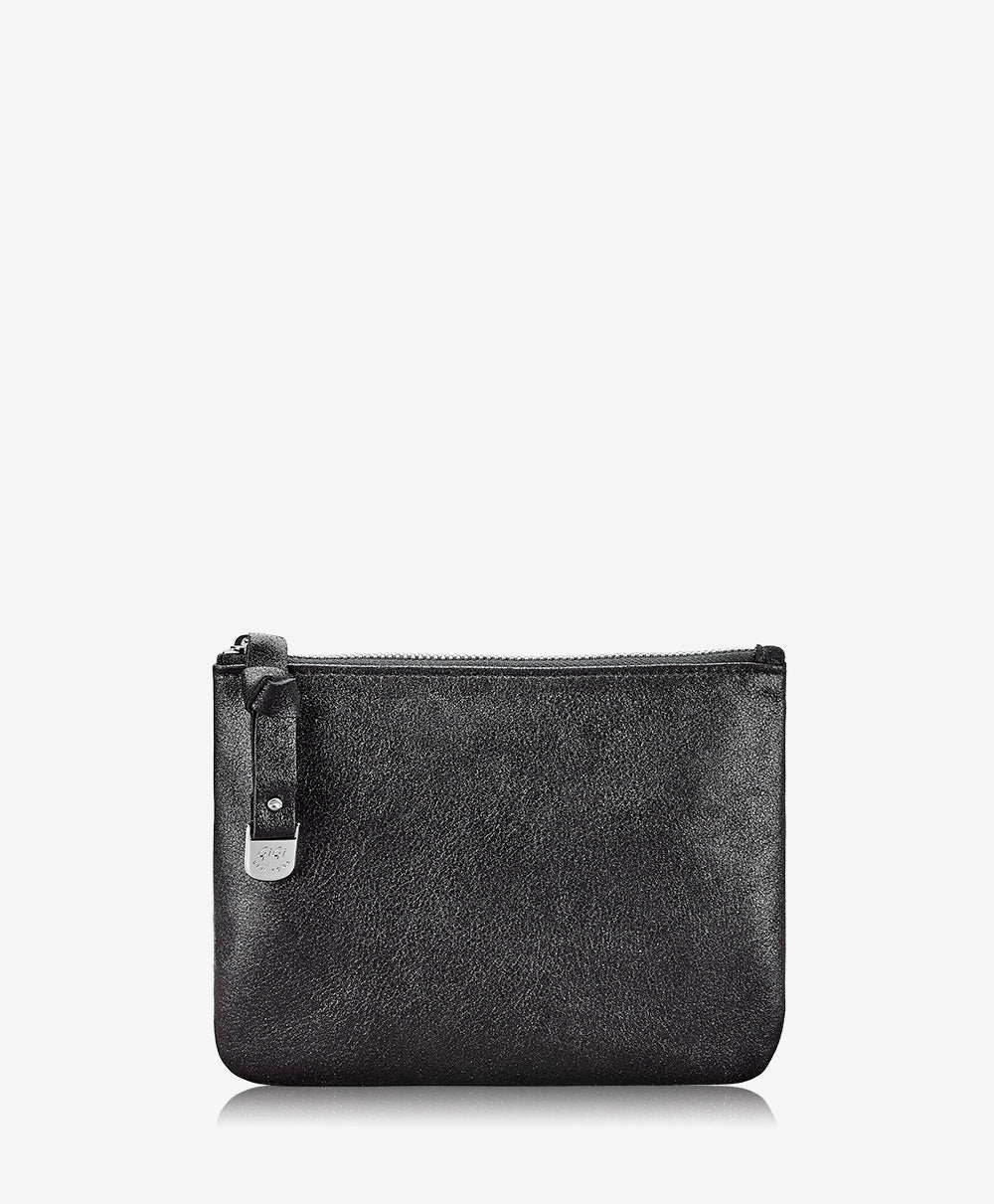 GiGi New York Medium Luna Pouch Black Metallic