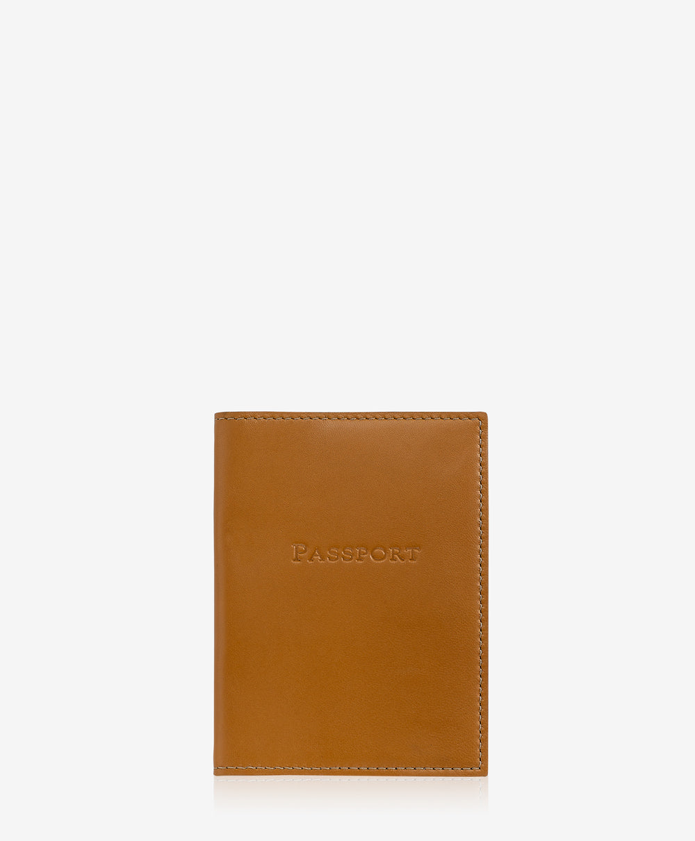 GiGi New York Passport Case British Tan Traditional Leather