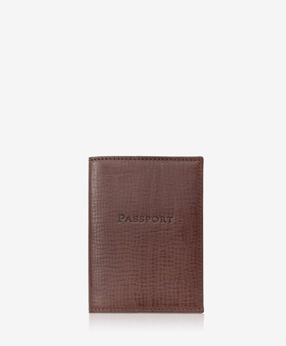 GiGi New York Passport Case Brown Vachetta Leather