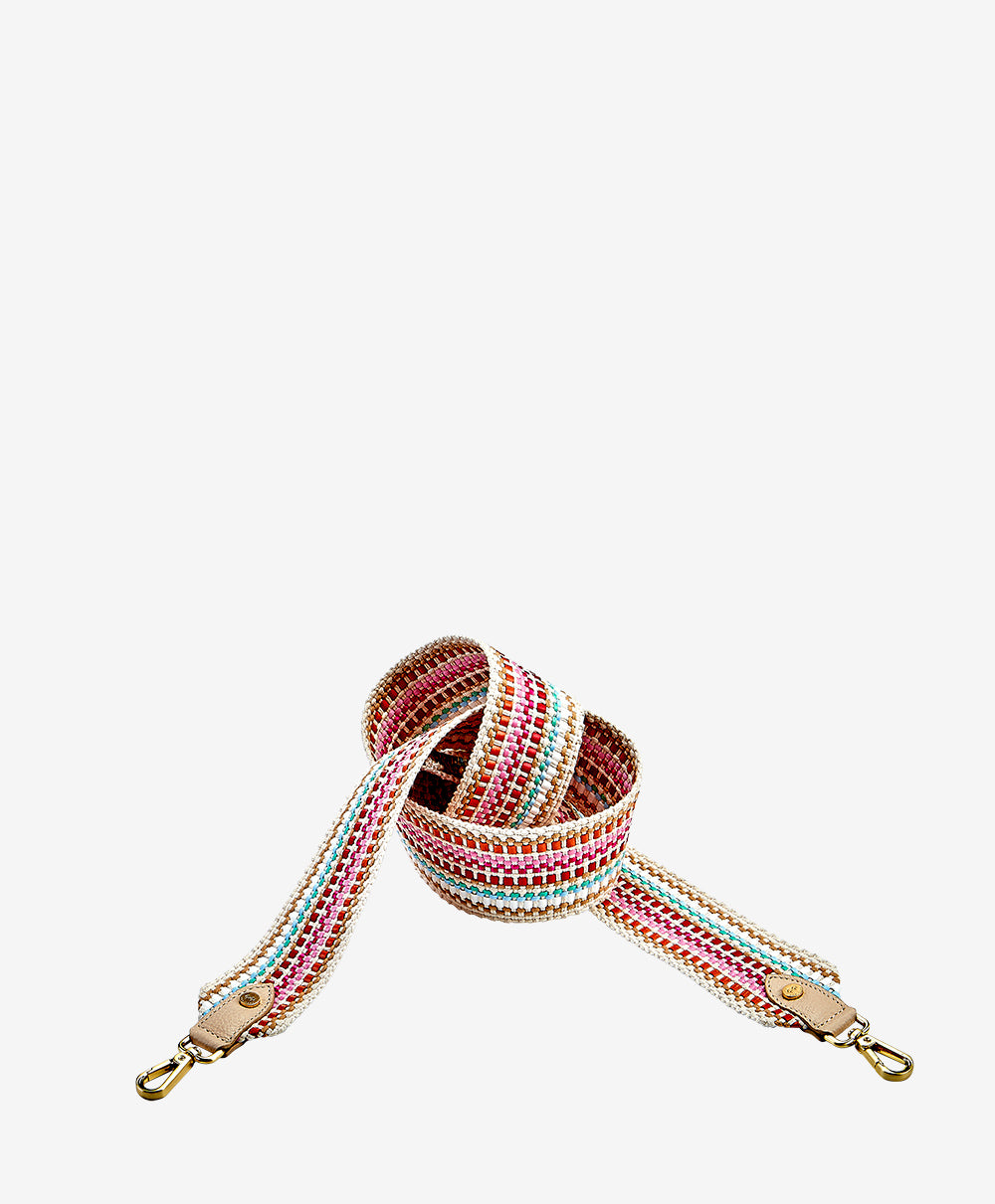 GiGi New York Webbing Strap Multicolor Weave With  Trim