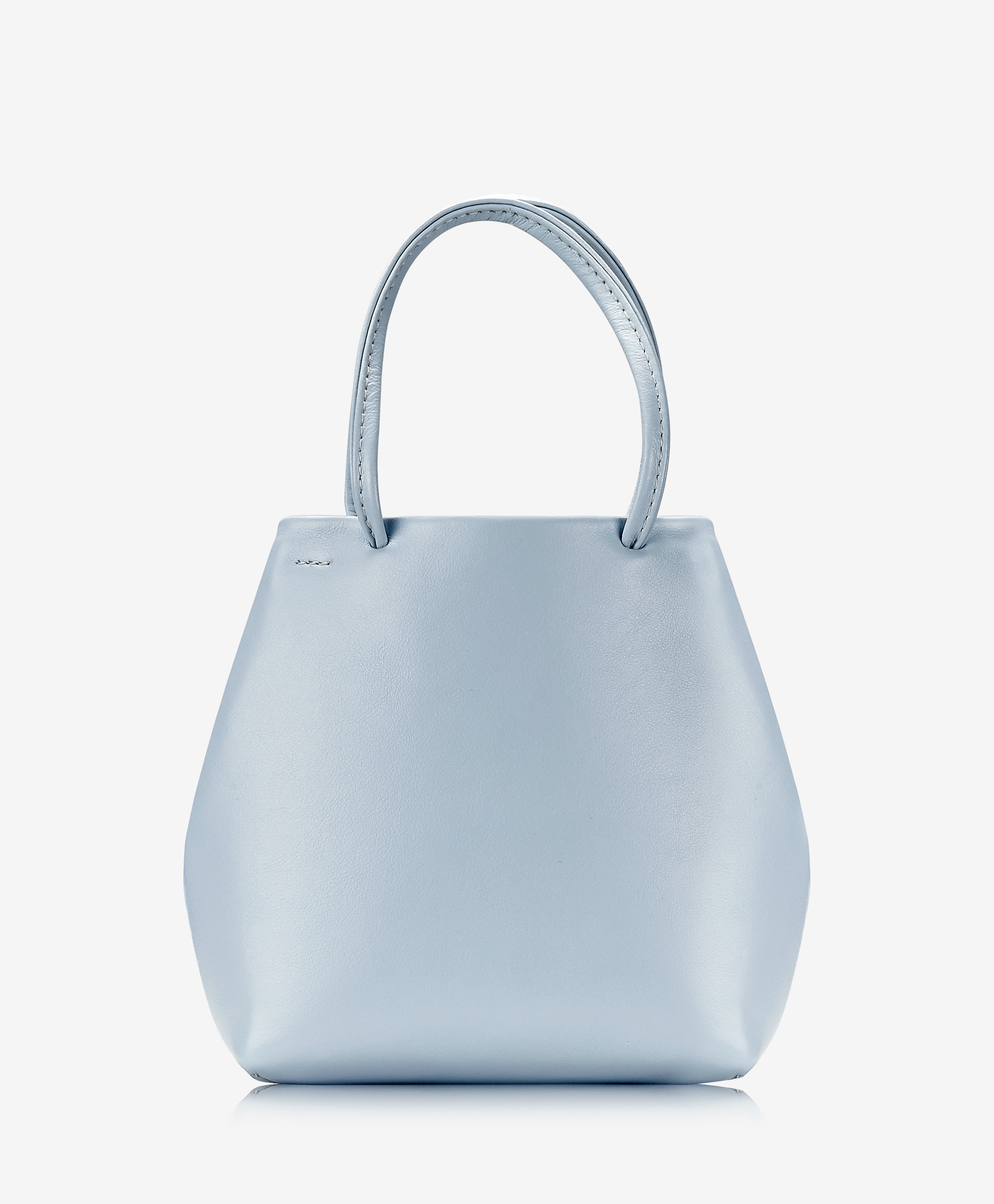 GiGi New York Sydney Mini Shopper Light Blue Italian Calfskin Leather