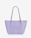 Zip Taylor Tote Lilac Embossed Python Leather