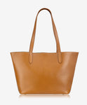 Teddie Tote Camel Pebble Grain Leather