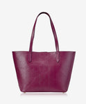 Teddie Tote Mulberry Embossed Python Leather
