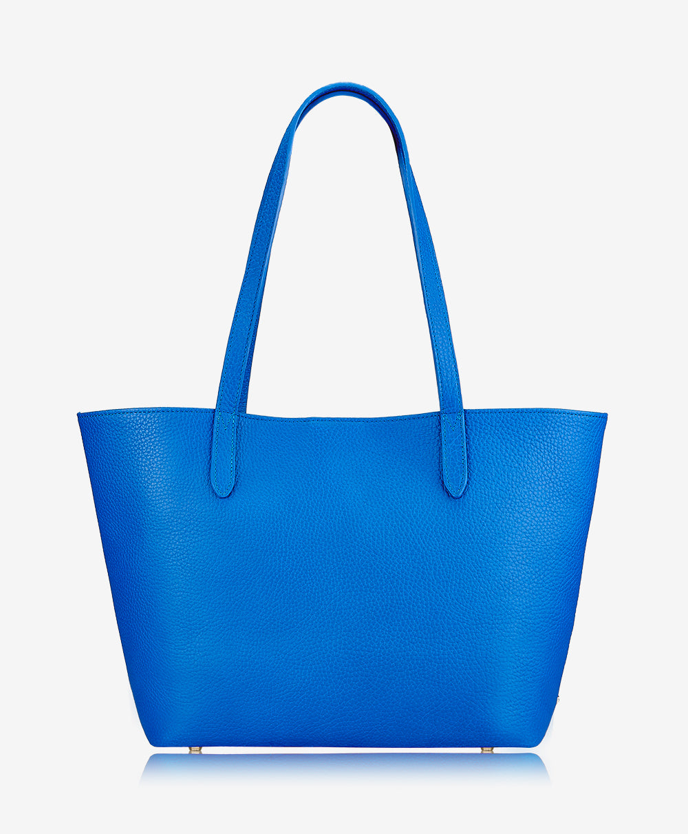 GiGi New York Teddie Tote Cobalt Pebble Grain Leather