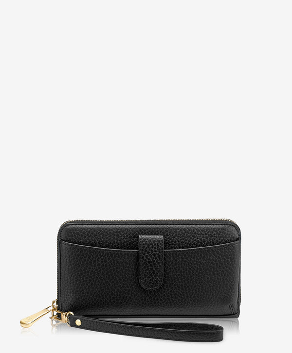 Gigi NY Python Leather Mini Wallet Nude