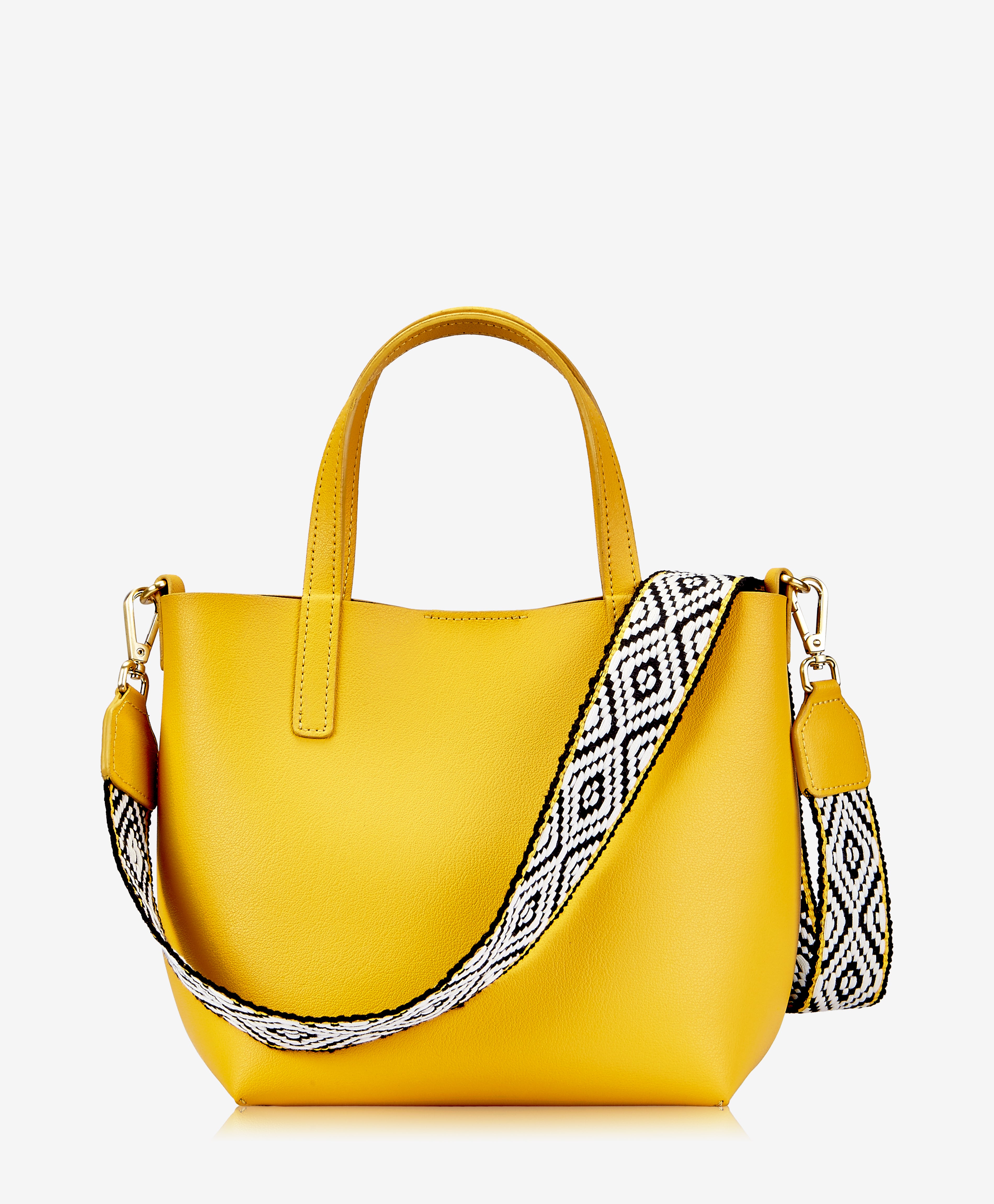 GiGi New York Alex Mini Tote Yellow Italian