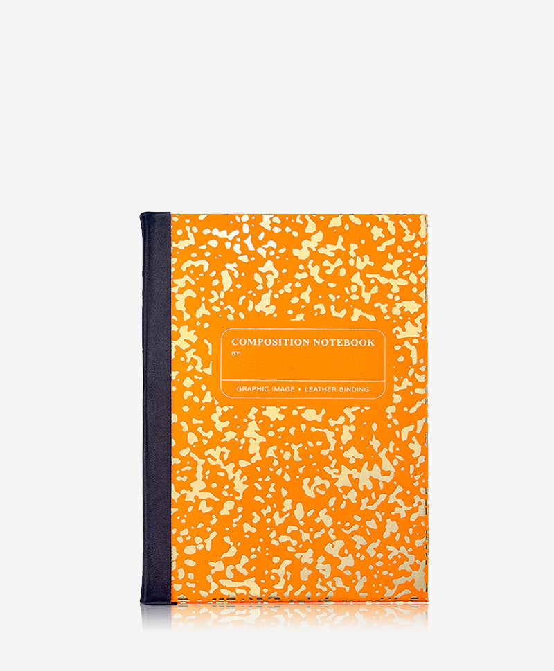GiGi New York Composition Notebook Neon Orange And Gold