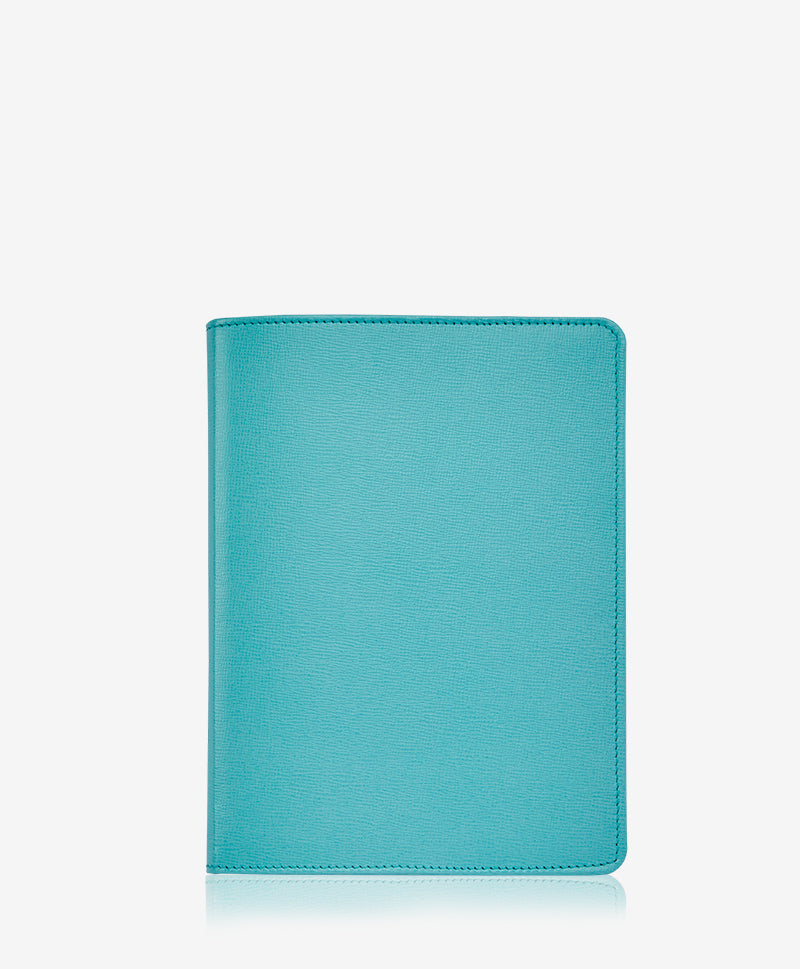 GiGi New York 9' Wire-O-Notebook Robin's Egg Blue Embossed