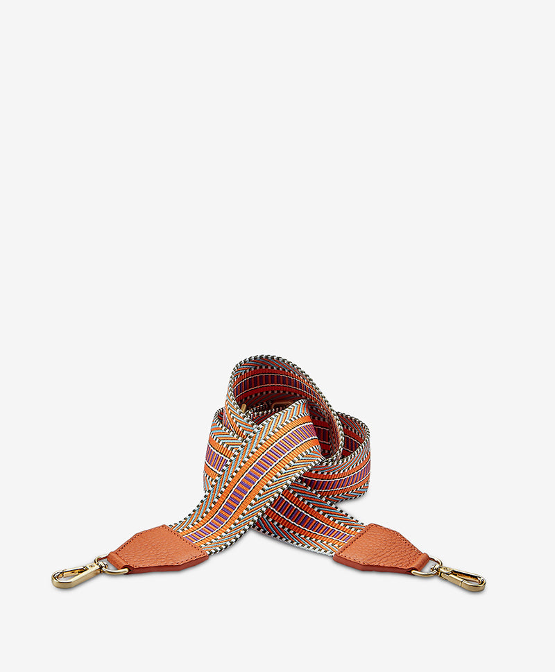 GiGi New York Webbing Strap Orange Multi With  Trim