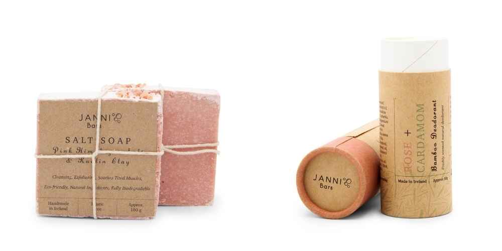 Janni Bars Salt Soap and Rose & Cardamon Deodorant