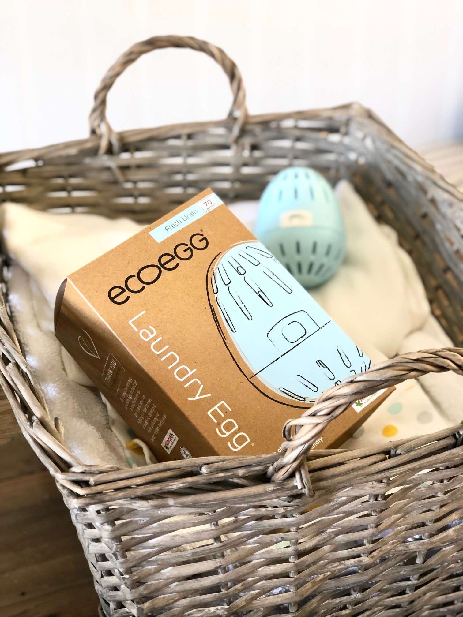 Eco Egg Fresh Linen in Basket