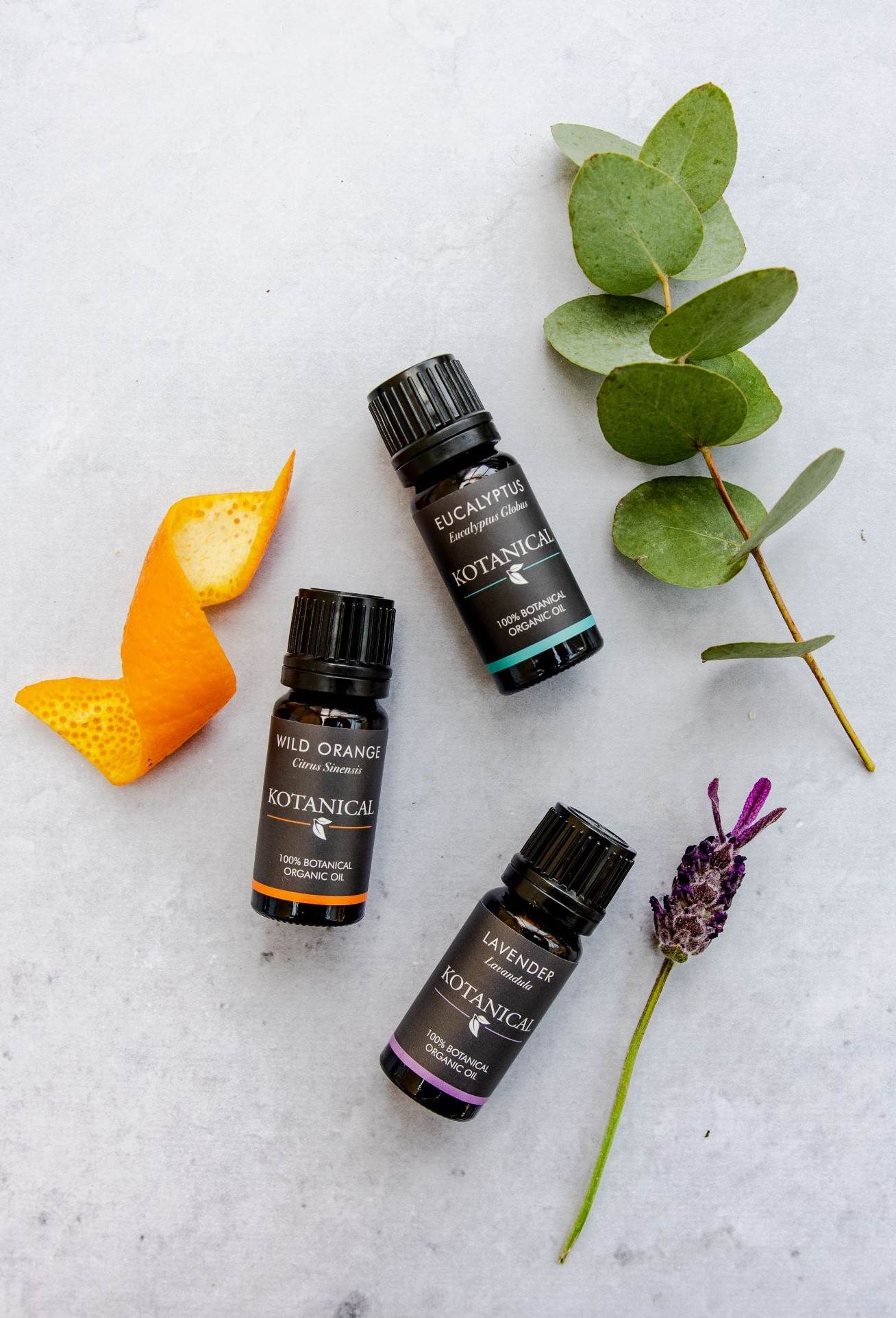 Kotanical Essential Oils Flat Lay