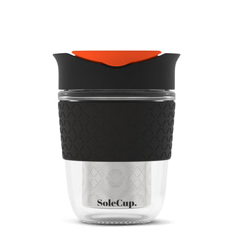 Solecup Reusable Glass Travel Cup Spill Proof Insulated Coffee Mug