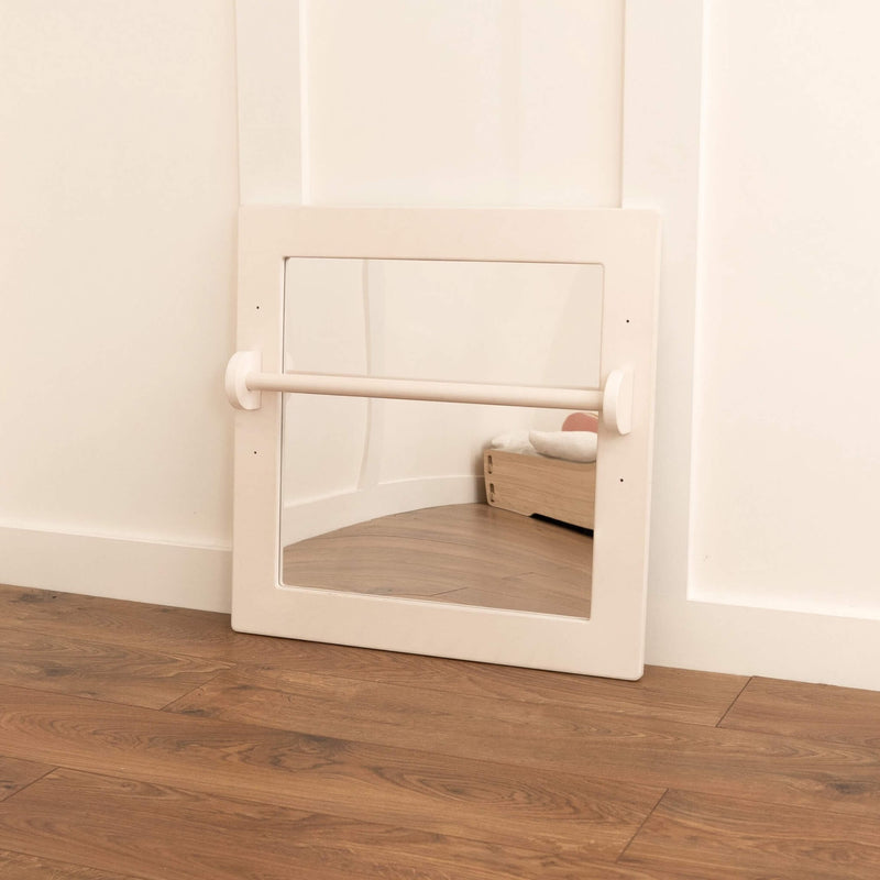 white baby pull up bar and mirror