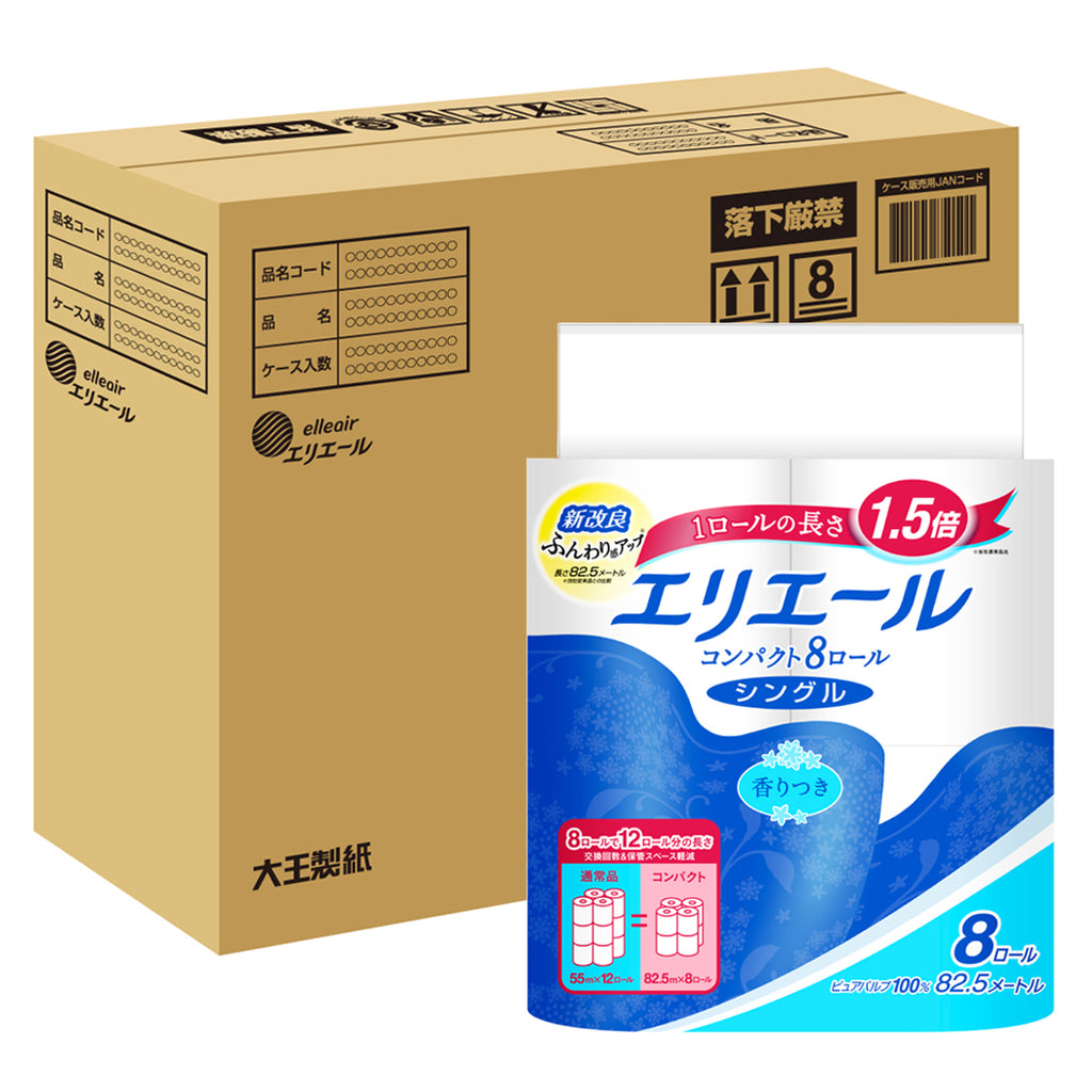 エリエール 消臭＋ トイレットティシュー コンパクト ダブル 芯あり