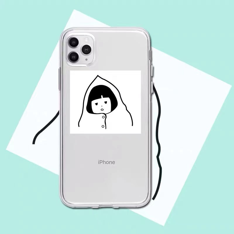 大切な誰かと カップル向けペアイラストプリントスマホケースおしゃれ Jk 人気 スマホケース Iphone11pro Iphone12pro クリア アイホンケース アクセサリー 携帯 カバー Iphone ケース 耐久性 かわいい シンプル 韓国 Galaxy ギャラクシー Gaacal