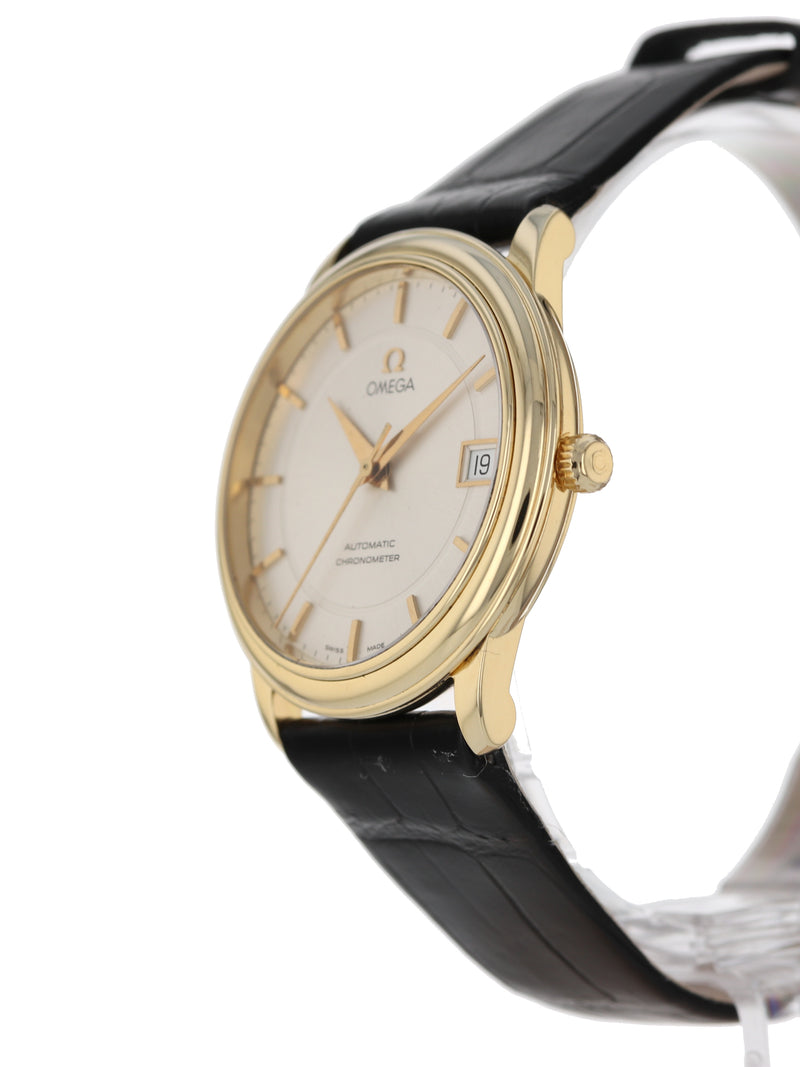 36073: Omega 18k Yellow Gold DeVille Prestige Chronometer