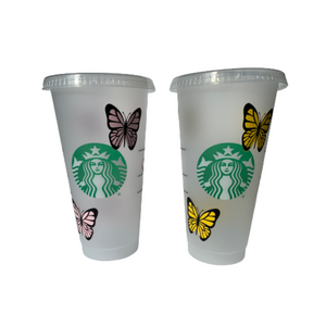 Butterfly Starbucks Cup with Straw & Lid Custom Personalized Starbuck –  thepapergardenn