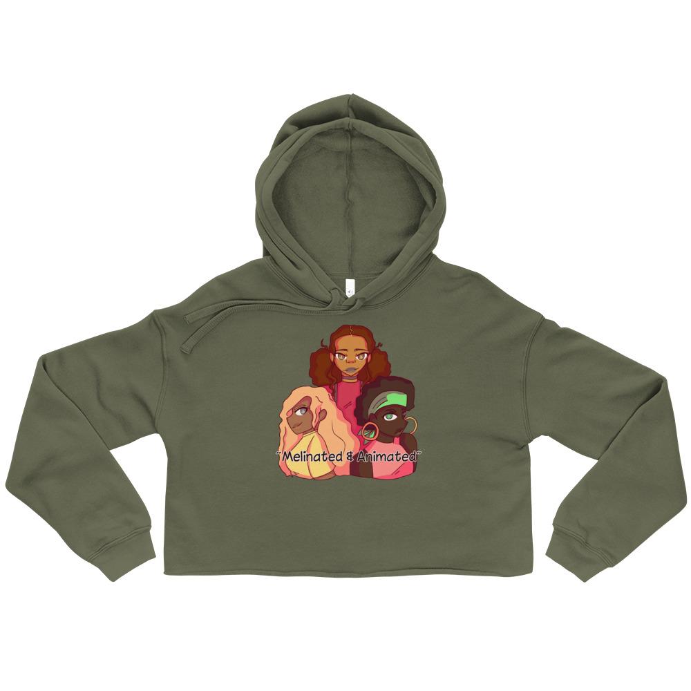 Download Melinated Animated Women S Cropped Hoodie Toshiwear