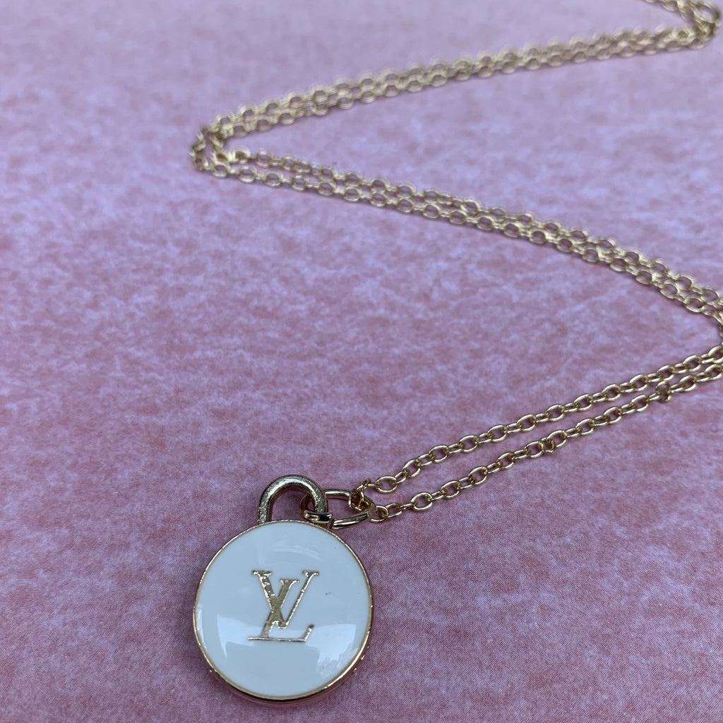 Authentic Louis Vuitton Lock Pendant | Reworked Silver 17 Necklace