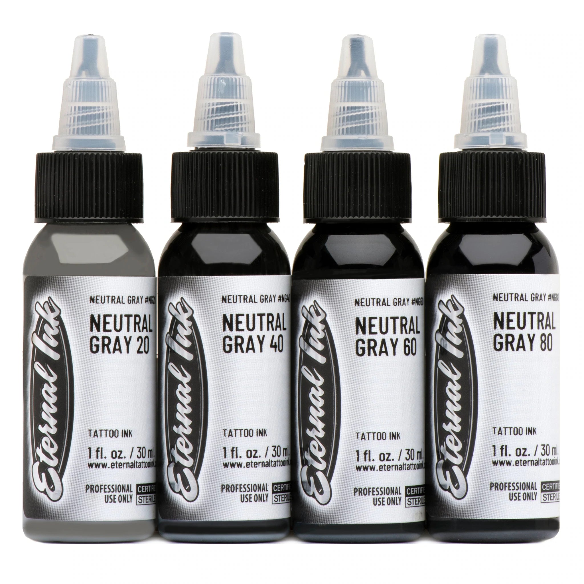 Eternal Neutral Gray Tattoo Ink 1 Ounce Set