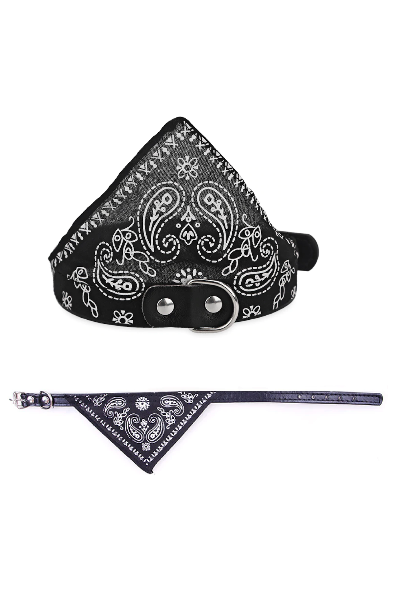 black bandana dog collar