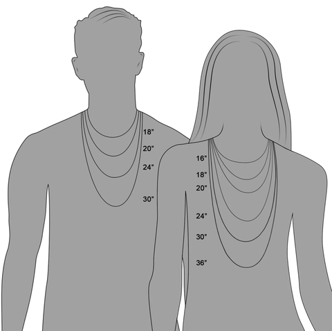 Necklace size chart | Necklace size charts, Necklace lengths, Necklace sizes