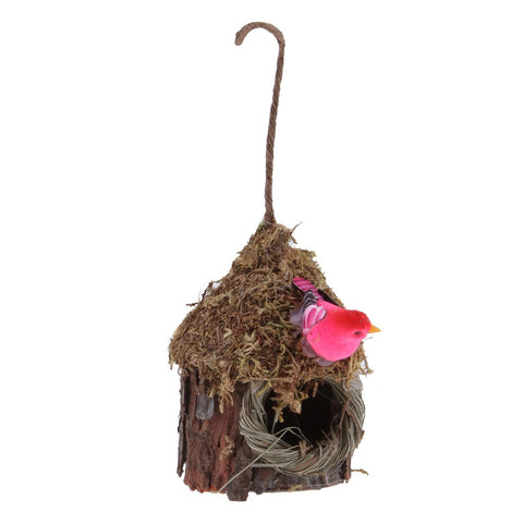 Natural Grass Bird Nest Birdhouse Bird Cage Home Yard Decoration