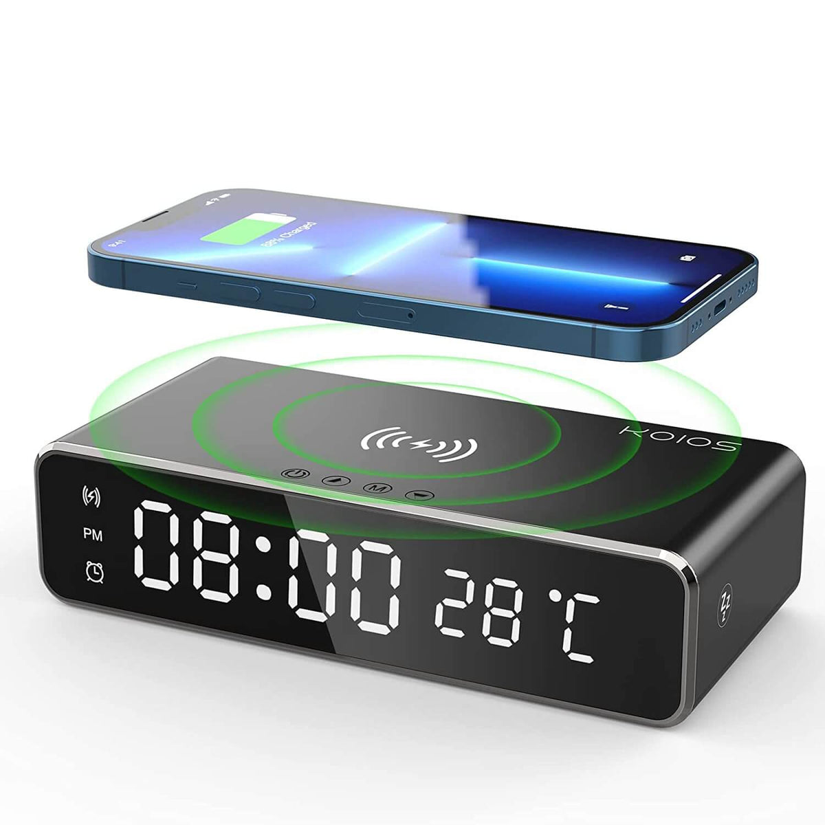 Veroveraar component mentaal KOIOS MSL-W258 15W Fast Wireless Charging Digital Alarm Clock | KOIOS